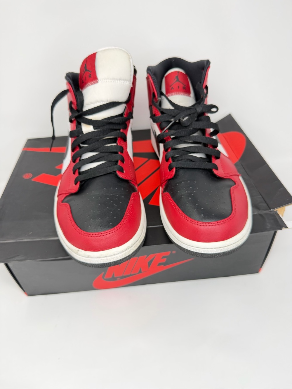 Nike Red/White/Black High-Top Sneakers - Picture 3 of 6